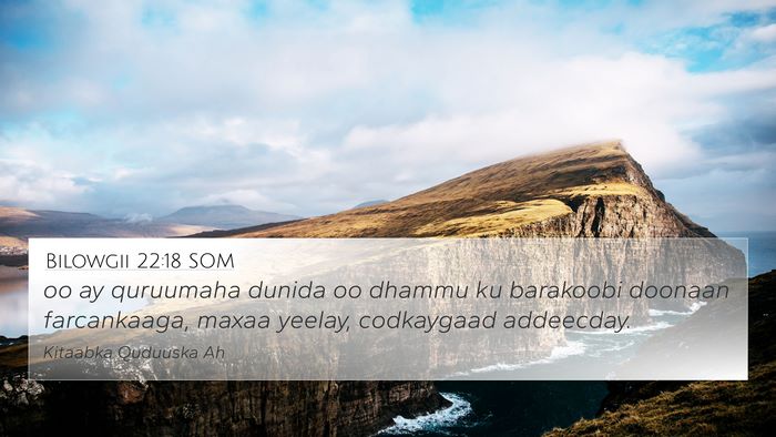 Bilowgii 22:18 SOM Bible Verse Image