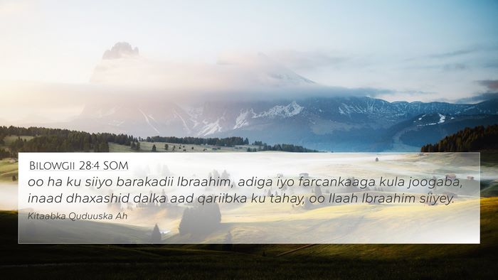 Bilowgii 28:4 SOM Bible Verse Image