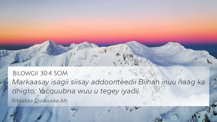 Bilowgii 30:4 SOM Bible Verse Image