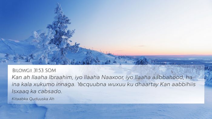 Bilowgii 31:53 SOM Bible Verse Image