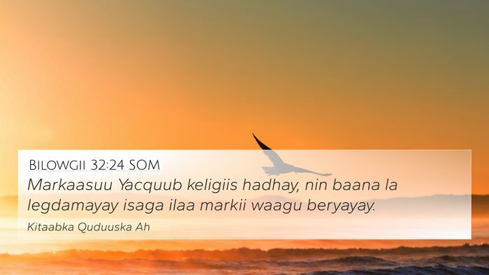 Bilowgii 32:24 SOM Bible Verse Image