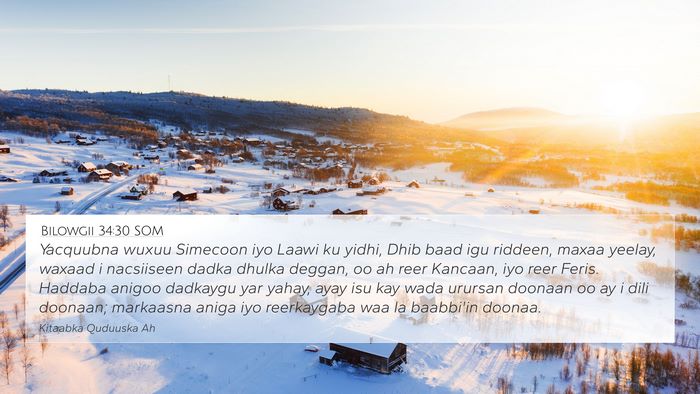 Bilowgii 34:30 SOM Bible Verse Image