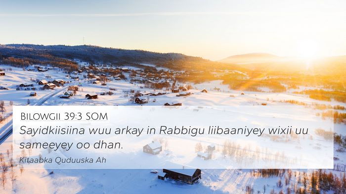 Bilowgii 39:3 SOM Bible Verse Image
