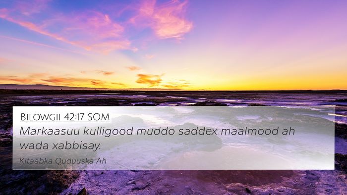 Bilowgii 42:17 SOM Bible Verse Image