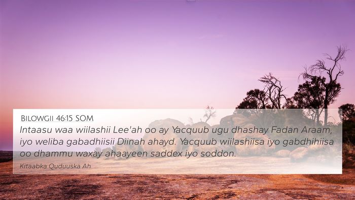 Bilowgii 46:15 SOM Bible Verse Image