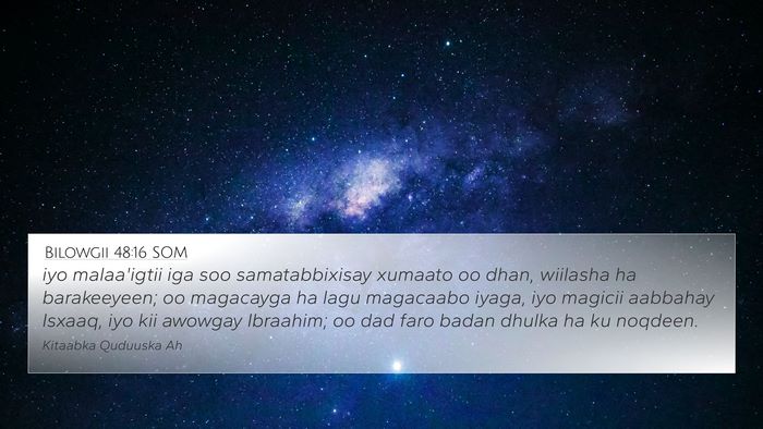 Bilowgii 48:16 SOM Bible Verse Image