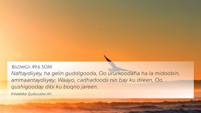 Bilowgii 49:6 SOM Bible Verse Image