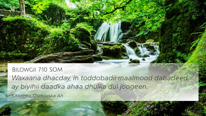 Bilowgii 7:10 SOM 4K Wallpaper - Waxaana dhacday, in toddobadii maalmood dabadeed, - 4K Wallpaper Bible Verse