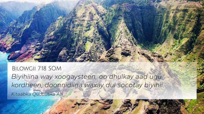Bilowgii 7:18 SOM 4K Wallpaper - Biyihiina way xoogaysteen, oo dhulkay aad ugu - 4K Wallpaper Bible Verse