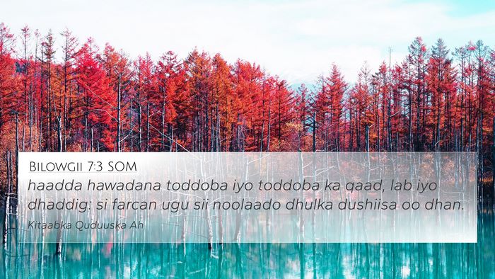 Bilowgii 7:3 SOM 4K Wallpaper - haadda hawadana toddoba iyo toddoba ka qaad, lab - 4K Wallpaper Bible Verse
