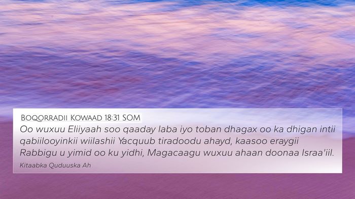 Boqorradii Kowaad 18:31 SOM Bible Verse Image