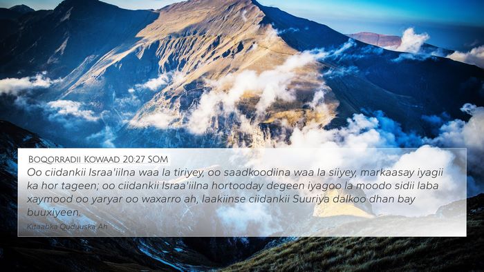 Boqorradii Kowaad 20:27 SOM Bible Verse Image