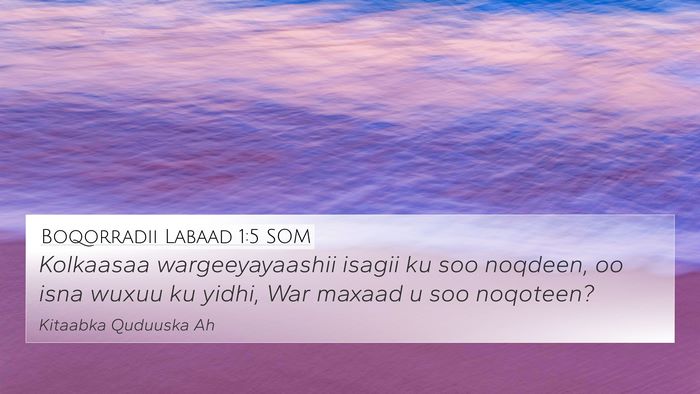 Boqorradii Labaad 1:5 SOM 4K Wallpaper - Kolkaasaa wargeeyayaashii isagii ku soo noqdeen, - 4K Wallpaper Bible Verse