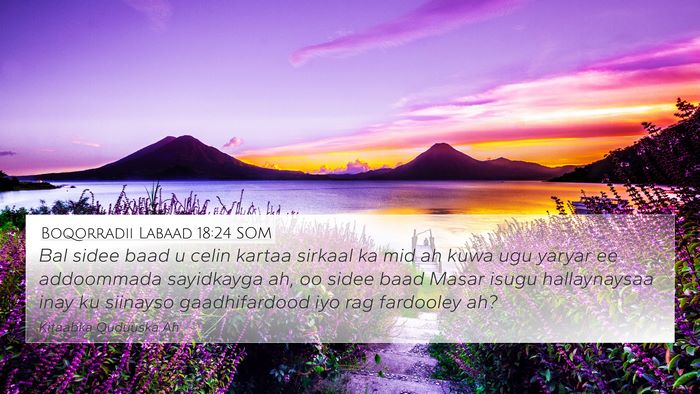 Boqorradii Labaad 18:24 SOM Bible Verse Image