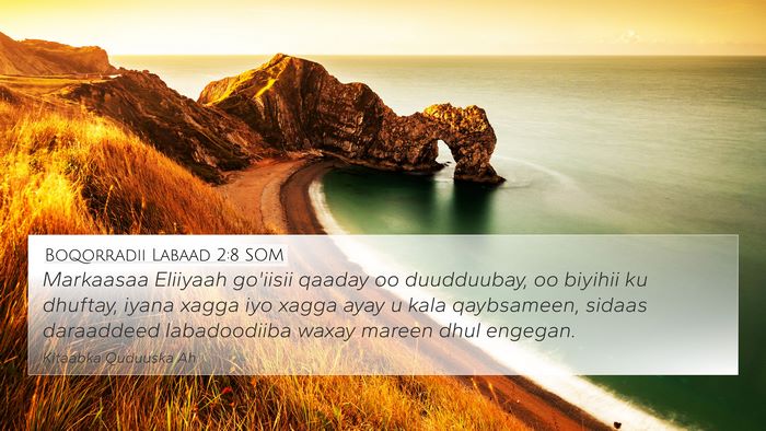 Boqorradii Labaad 2:8 SOM 4K Wallpaper - Markaasaa Eliiyaah go'iisii qaaday oo duudduubay, - 4K Wallpaper Bible Verse