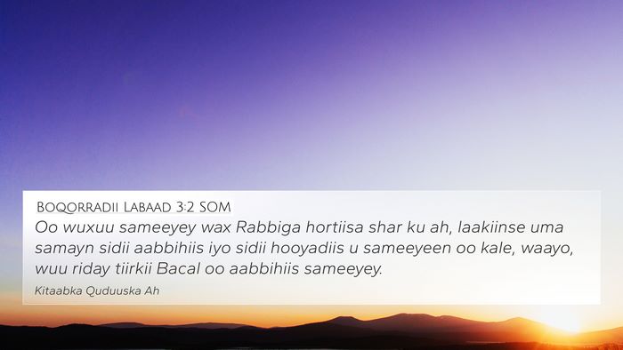 Boqorradii Labaad 3:2 SOM 4K Wallpaper - Oo wuxuu sameeyey wax Rabbiga hortiisa shar ku - 4K Wallpaper Bible Verse