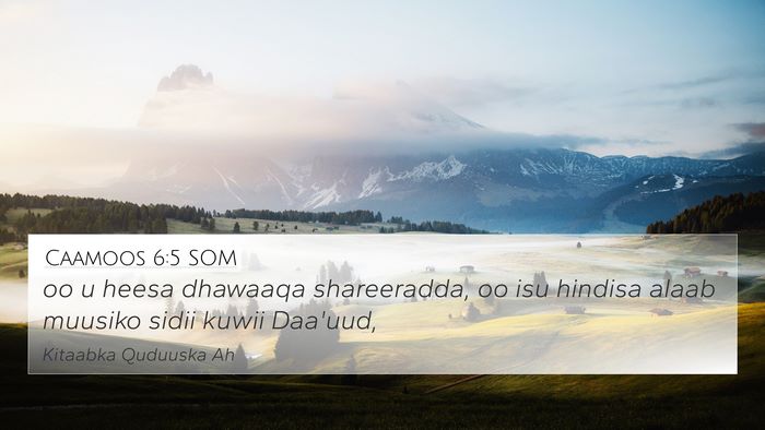 Caamoos 6:5 SOM Bible Verse Image
