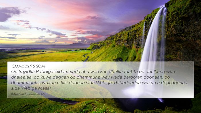 Caamoos 9:5 SOM Bible Verse Image