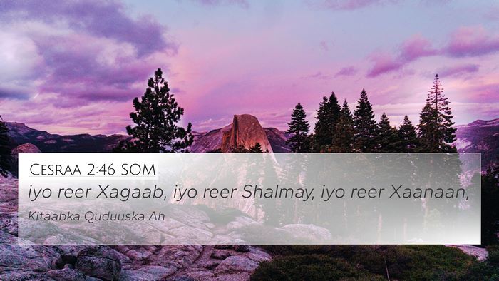 Cesraa 2:46 SOM 4K Wallpaper - iyo reer Xagaab, iyo reer Shalmay, iyo reer - 4K Wallpaper Bible Verse