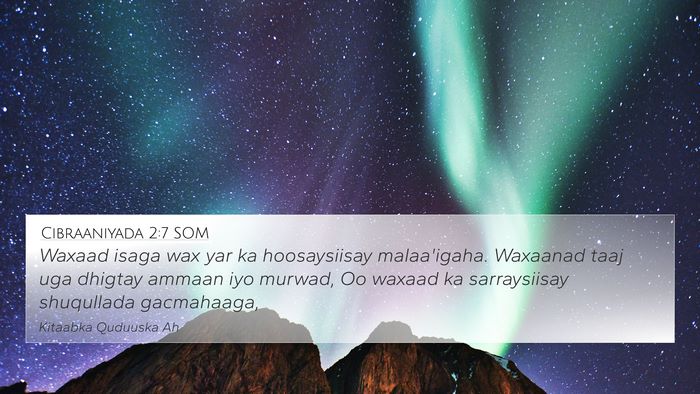 Cibraaniyada 2:7 SOM Bible Verse Image
