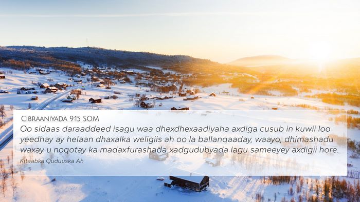 Cibraaniyada 9:15 SOM Bible Verse Image