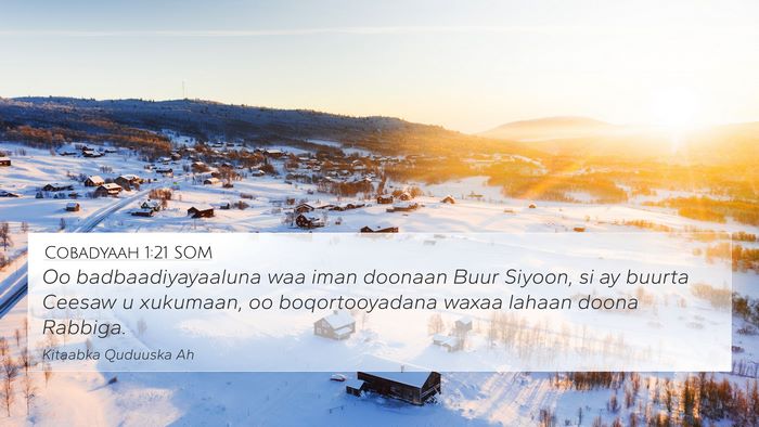Cobadyaah 1:21 SOM Bible Verse Image