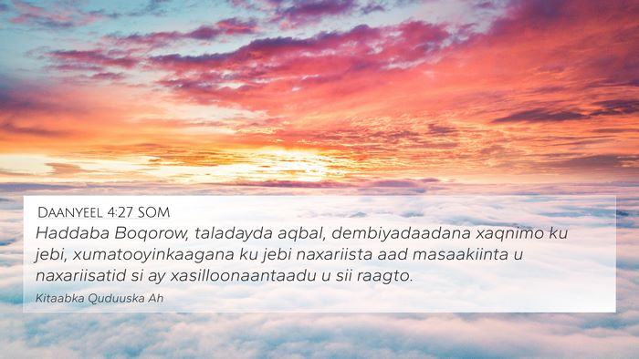 Daanyeel 4:27 SOM Bible Verse Image
