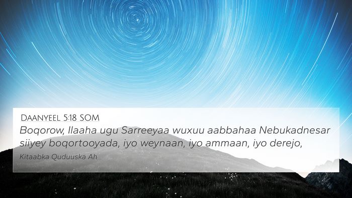 Daanyeel 5:18 SOM Bible Verse Image