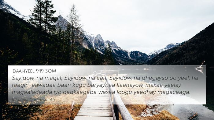 Daanyeel 9:19 SOM Bible Verse Image
