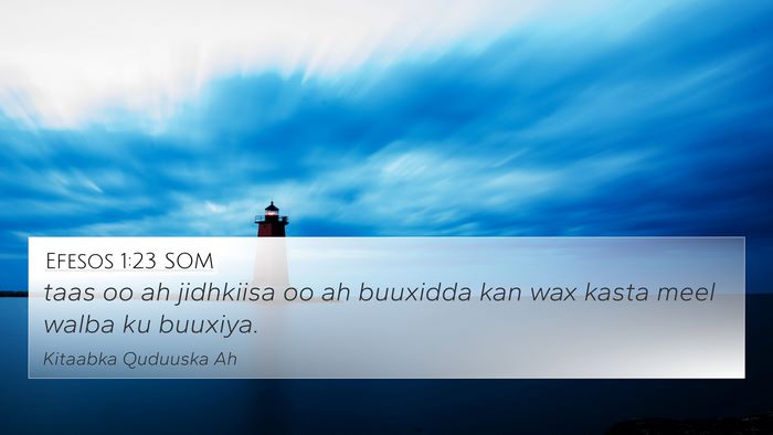 Efesos 1:23 SOM Bible Verse Image