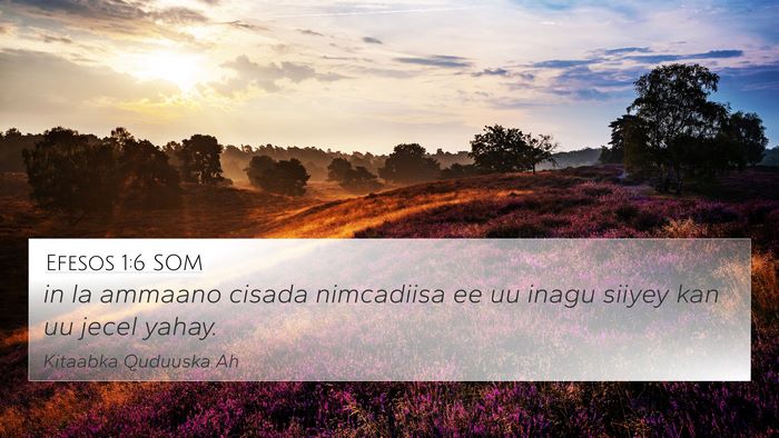 Efesos 1:6 SOM Bible Verse Image