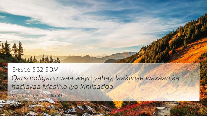 Efesos 5:32 SOM Bible Verse Image