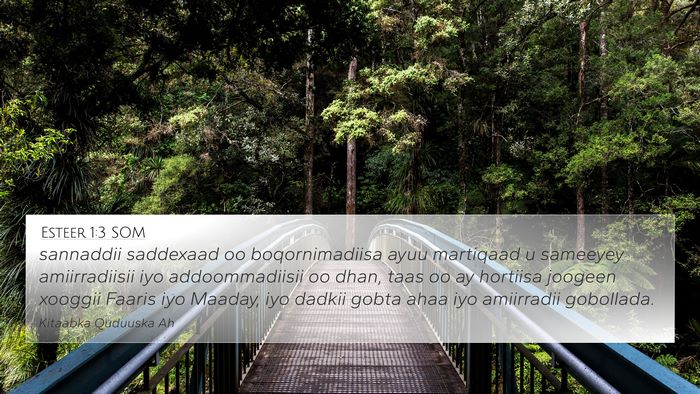 Esteer 1:3 SOM Bible Verse Image
