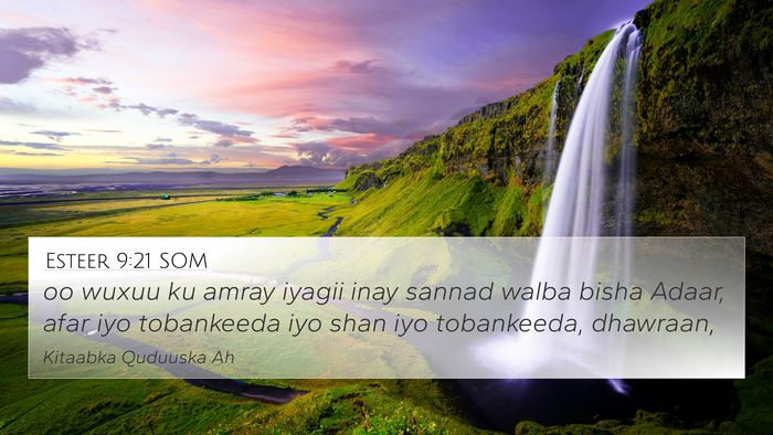 Esteer 9:21 SOM Bible Verse Image