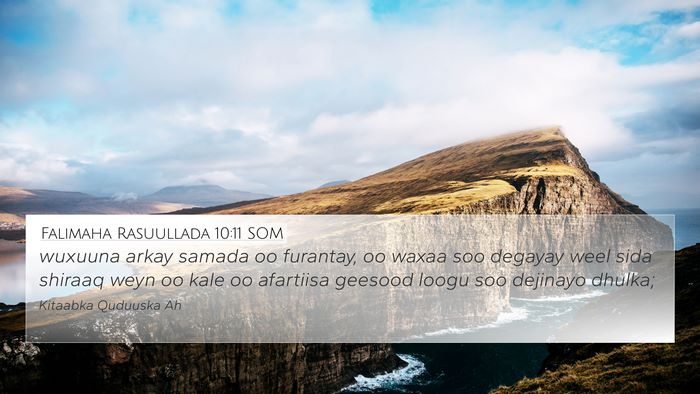 Falimaha Rasuullada 10:11 SOM Bible Verse Image