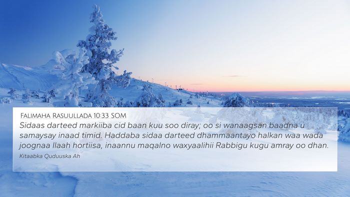 Falimaha Rasuullada 10:33 SOM Bible Verse Image