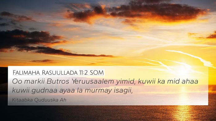 Falimaha Rasuullada 11:2 SOM Bible Verse Image