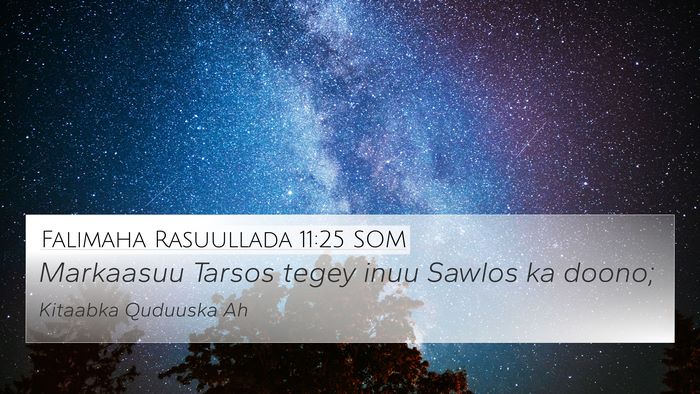 Falimaha Rasuullada 11:25 SOM Bible Verse Image