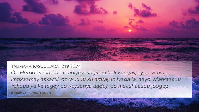 Falimaha Rasuullada 12:19 SOM Bible Verse Image