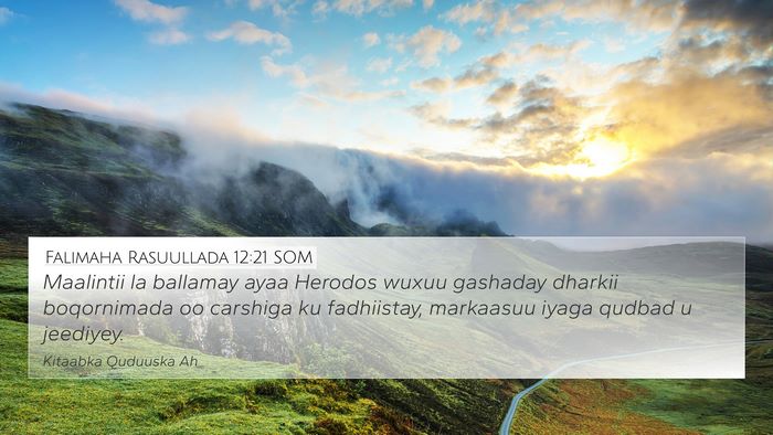 Falimaha Rasuullada 12:21 SOM Bible Verse Image