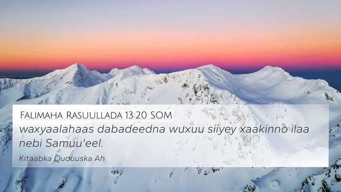 Falimaha Rasuullada 13:20 SOM Bible Verse Image