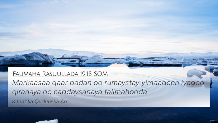 Falimaha Rasuullada 19:18 SOM Bible Verse Image