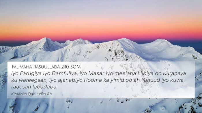 Falimaha Rasuullada 2:10 SOM Bible Verse Image
