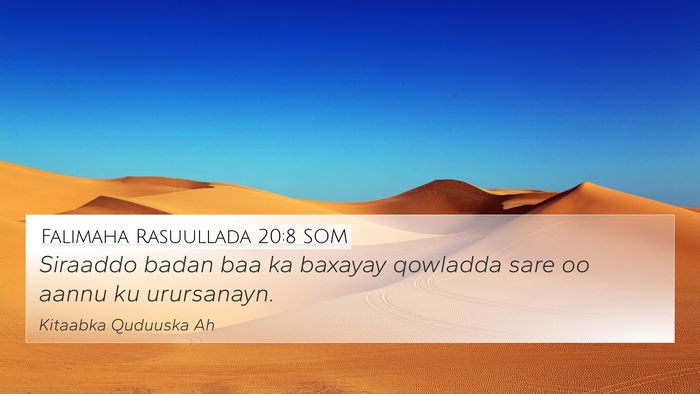 Falimaha Rasuullada 20:8 SOM Bible Verse Image