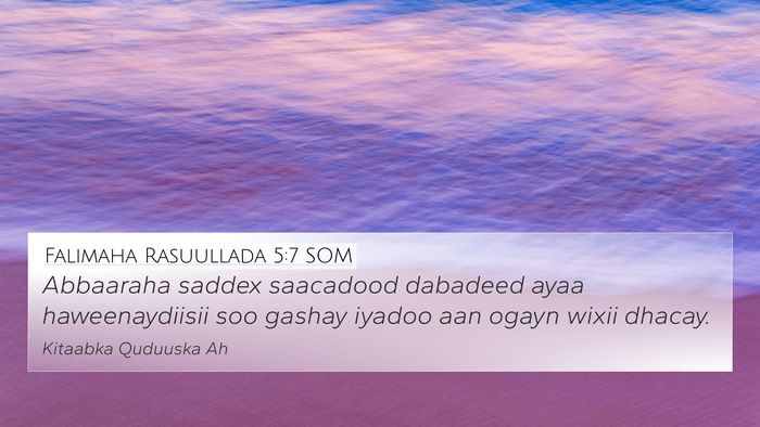 Falimaha Rasuullada 5:7 SOM 4K Wallpaper - Abbaaraha saddex saacadood dabadeed ayaa - 4K Wallpaper Bible Verse