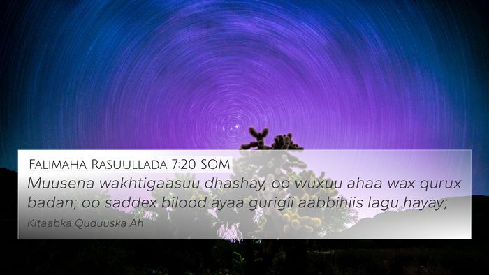 Falimaha Rasuullada 7:20 SOM Bible Verse Image