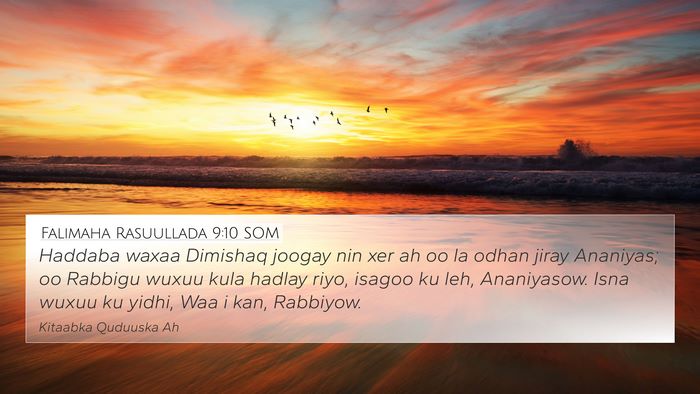 Falimaha Rasuullada 9:10 SOM 4K Wallpaper - Haddaba waxaa Dimishaq joogay nin xer ah oo la - 4K Wallpaper Bible Verse