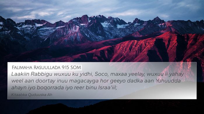 Falimaha Rasuullada 9:15 SOM Bible Verse Image