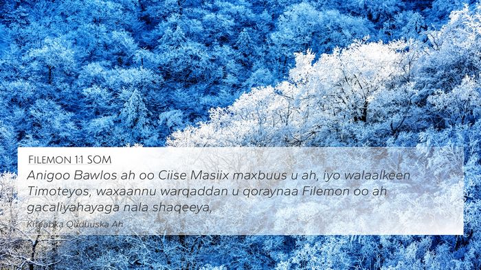 Filemon 1:1 SOM 4K Wallpaper - Anigoo Bawlos ah oo Ciise Masiix maxbuus u ah, - 4K Wallpaper Bible Verse