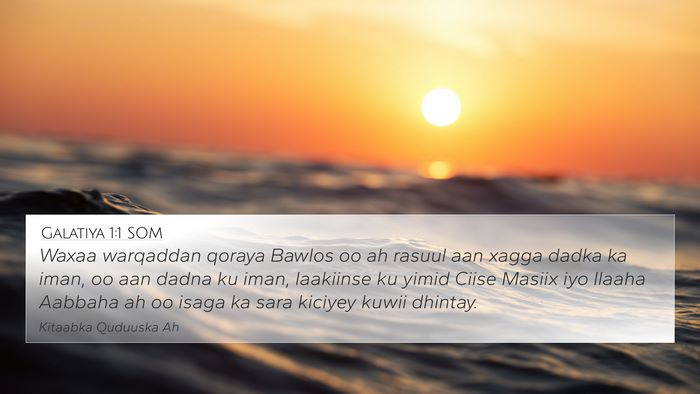 Galatiya 1:1 SOM Bible Verse Image